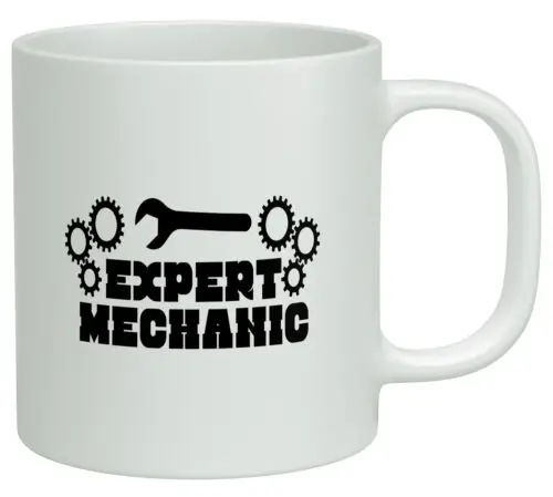 Expert Mechanic Funny Cars Motors White 10oz Novelty Gift Mug Cup