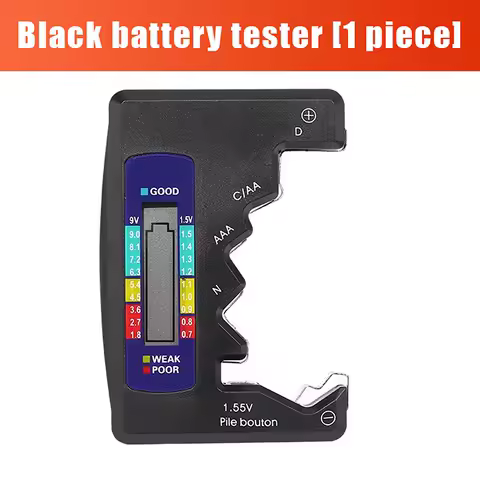 1pcs Black Portable Battery Capacity Indicator Compact Size Lithium Battery Level Tester Digital Display Battery Voltage Meter