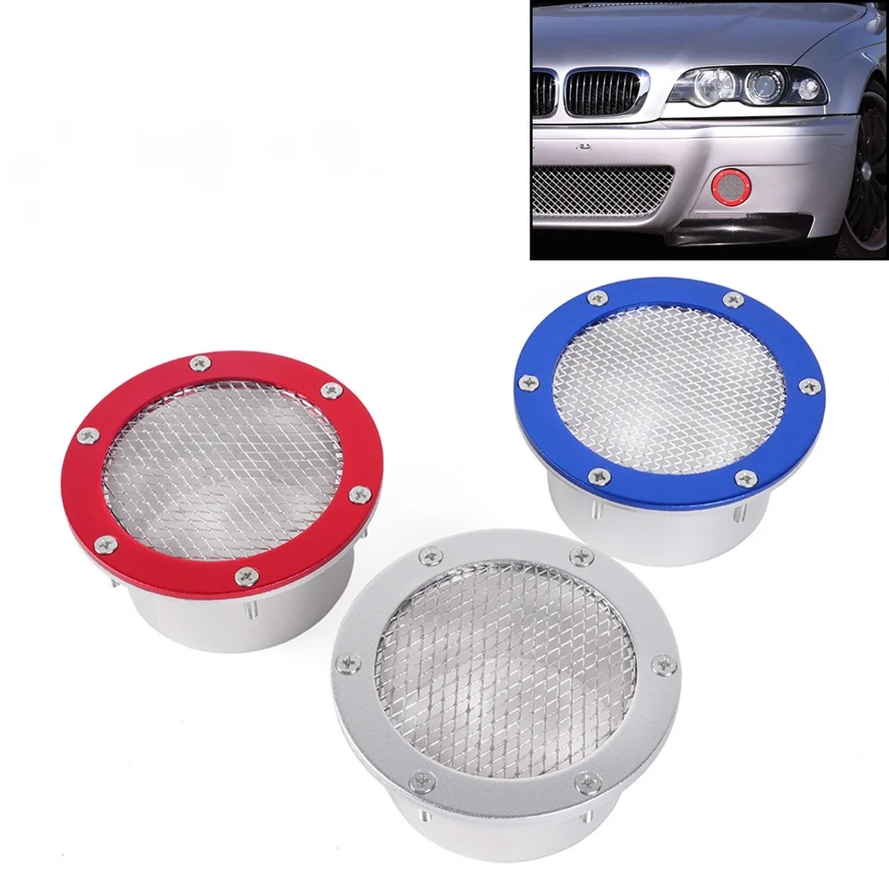 

For Vehicle Engine Air Intake Pipe Cover 76MM Aluminum Alloy Mesh Grill for Airflow Improvement and External Particle Prevention