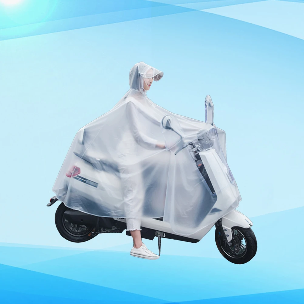 

PVC Material Waterproof Raincoat for Electrombile Riding Outdoor Practical Jacket Men Women Longwear Motorcycle Rainwear