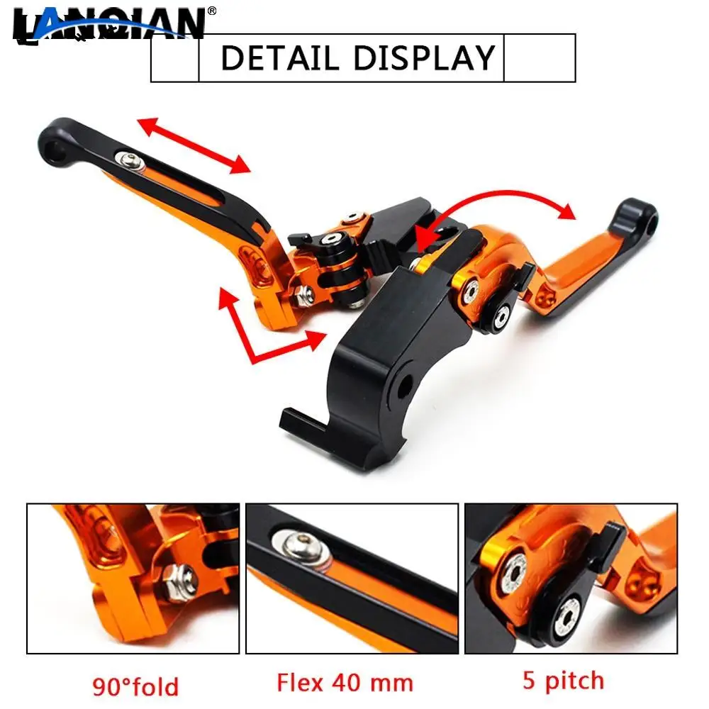 عتلات كابح قابل للتعديل للدراجة النارية لسوزوكي GSF 1200 BANDIT 2001-2006 GSF 1250 BANDIT 2007-2015 Bandit 650S 2015 GSF650