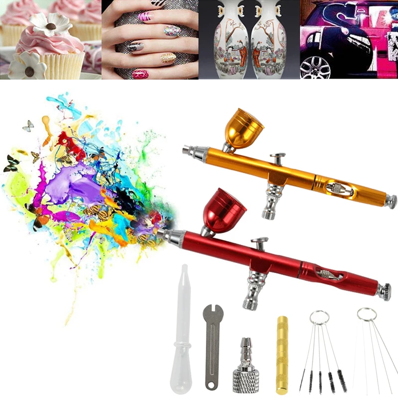 

Airbrush Kit Small Spray Pump Pen Set For Nail Art Face Paint Cake Coloring Airbrush Tool Spray Pen Spray Gun Decorating Brushes