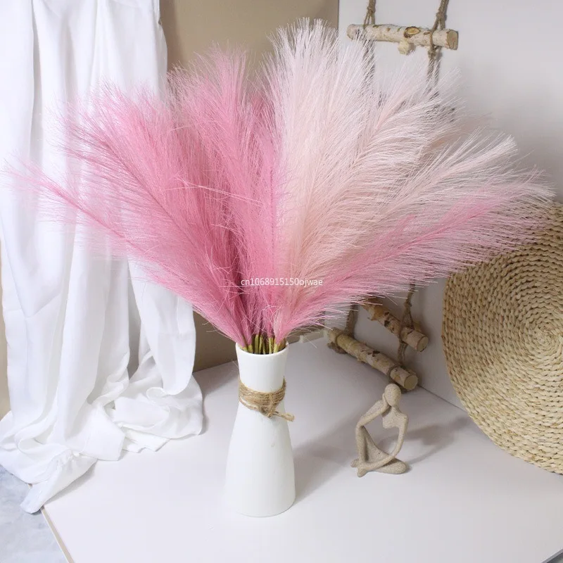 55CM Artificial Pampas Grass Flower Bouquet for Home Wedding Decoration DIY Party Bedroom Fake Plant Flowers Vase Decor ветки