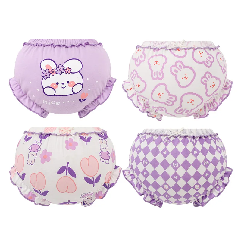 2pieces Kids Cotton Underwear Panties Girl Baby Infant Cute Big Bow Dots Shorts For Children Fashion Can Wear Outside Underpants