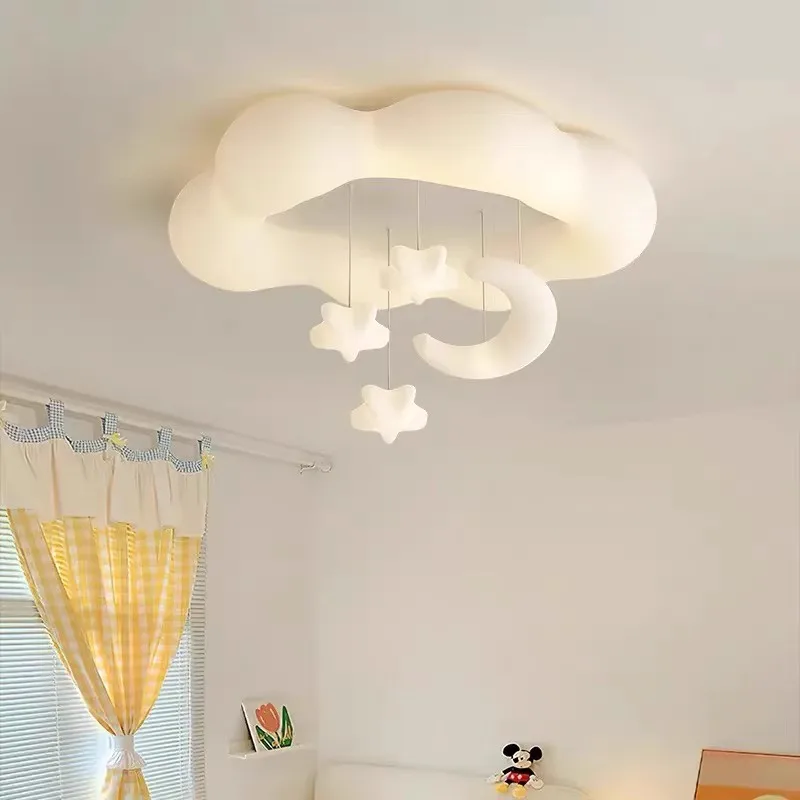 2026 Children's Room Cloud Ceiling Lights LED Boys Girls Bedroom Light Modern Cream Style Warm Nursery Baby Room Decor Ceiling L