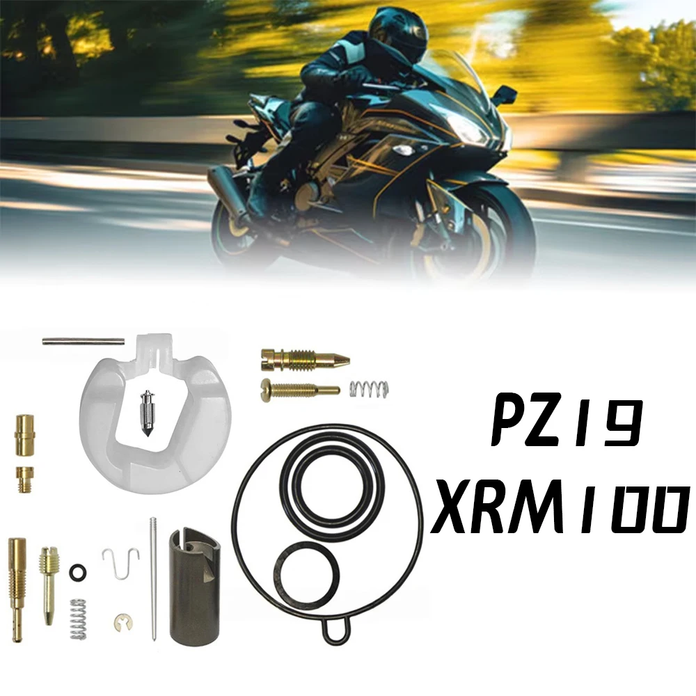 Kit de reparo de flutuador de plástico completo para carburador PZ19 com juntas e jatos para Honda Wave100 Dream C100 XRM100