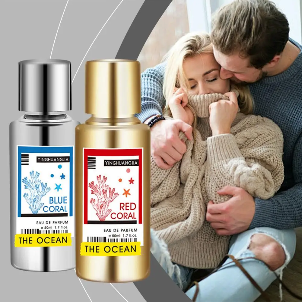Perfume piloto para homens e mulheres, fragrância de feromônios de coral vermelho, perfume leve e neutro de longa duração, momentos românticos diários