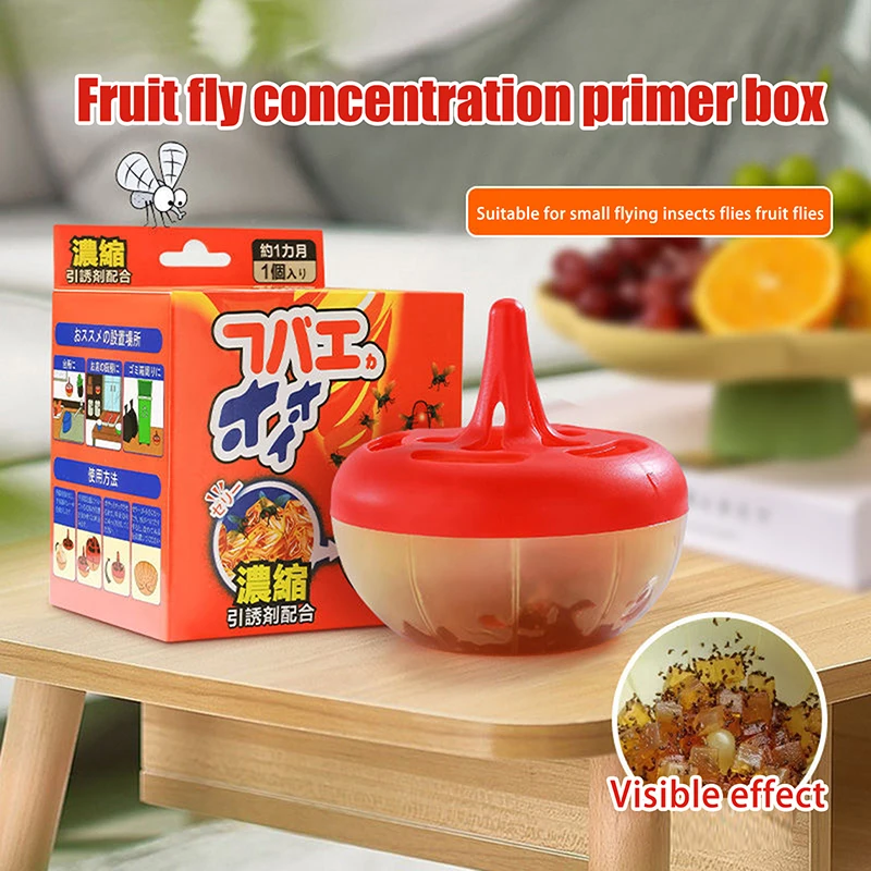 Non-Toxic Trap To Attract And Trap Fruit Flies Suitable For Kitchen Counters Fly Killing Bait Powerful Fruit Fly Trap
