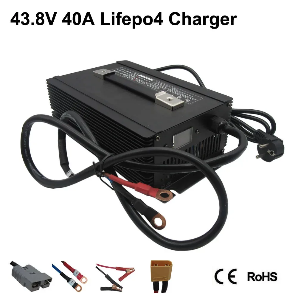 

43.8V 40A LiFePO4 Battery Charger 36V 12S 30A 20A LFP Forklift Sightseeing Car RV Boat Iron Phosphate Golf Fast Chargers