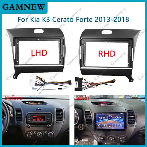 Kia K3 Cerato Forte 2013-2018 용 9 인치 자동차 근막 프레임 어댑터 안드로이드 라디오 오디오 대시 피팅 패널 키트