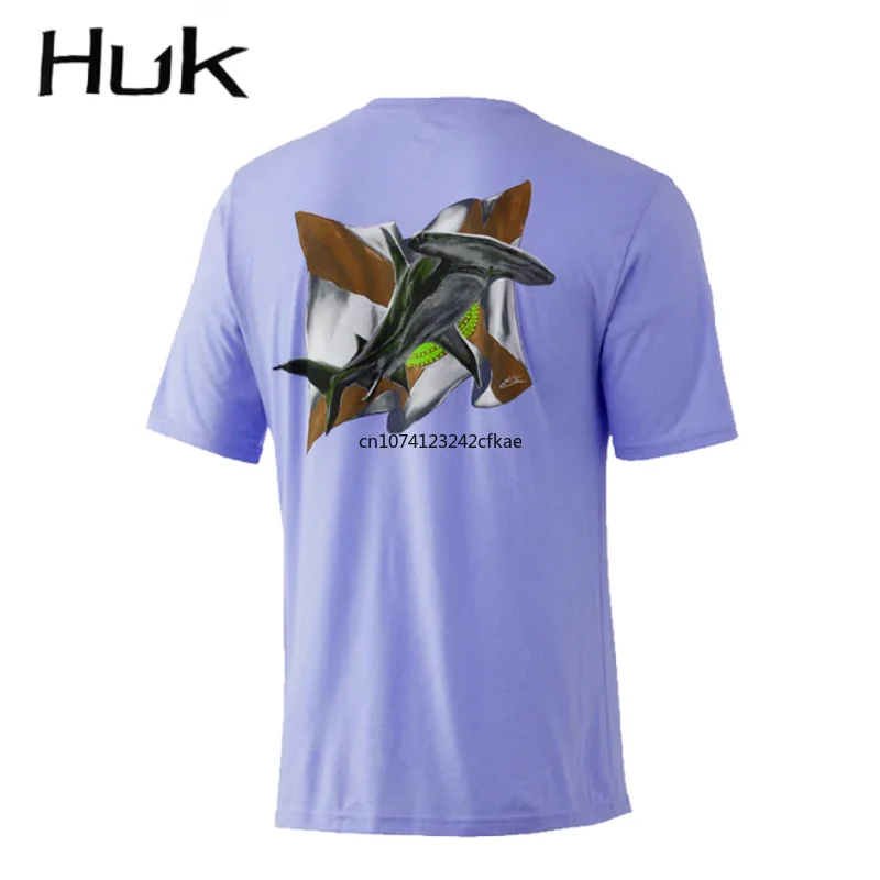 2023 Mannen HUK Vissen Shirts Korte Mouw Anti-Uv Bescherming Hengelsport Kleding Ademend Vissen Jerseys Camiseta De Pesca T-shirt