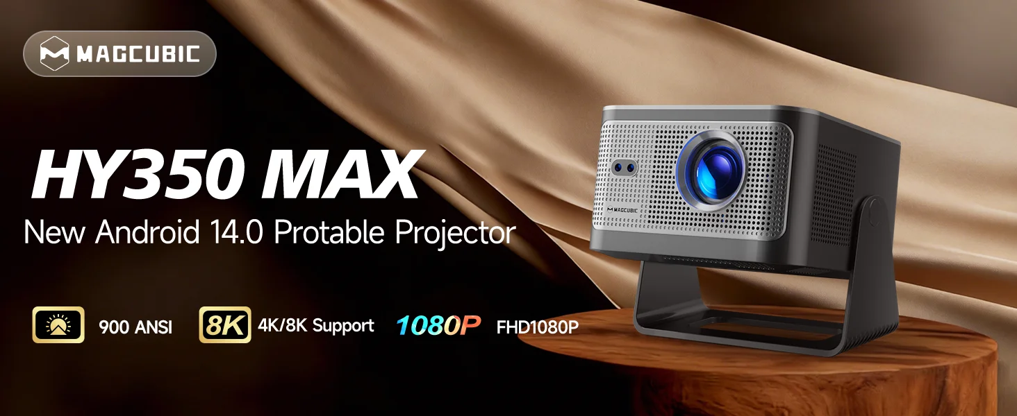 Magcubic 900ANSI Autofokus 8K Native 1080P Android14 Projektor Mit Wifi6 BT5.4 HY350Max Film Outdoor Multi-Winkel-Projektion – Detail 2