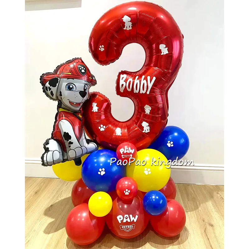 Paw Patrol Hunde-Charakter Folienballons Kindergeburtstag Partydekoration Jungen Mädchen Partyzubehör Globos