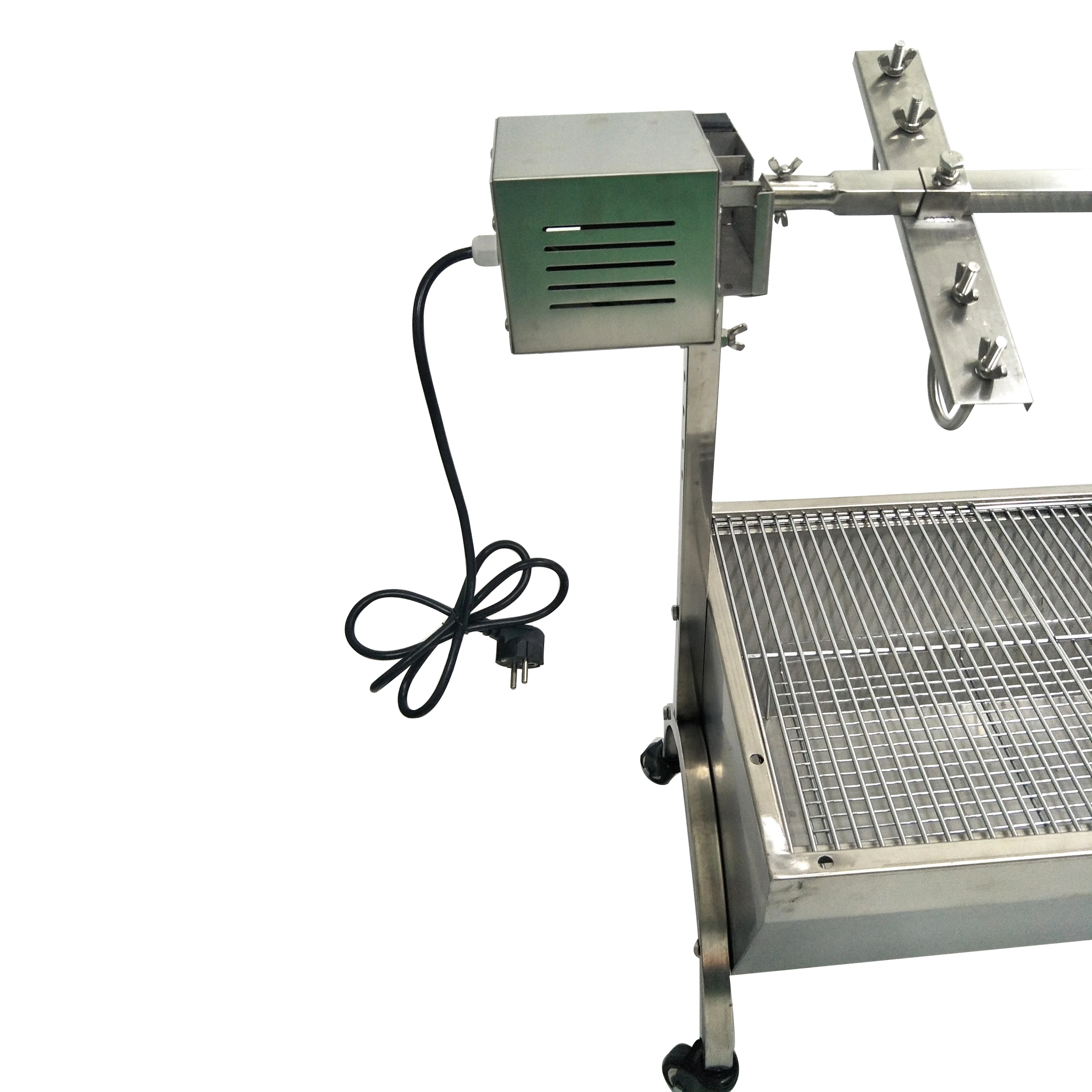 60kg Stainless Steel Pig Spit Roaster Lamb Charcoal Barbecue Machine With Electric Automatic Motor Rotisserie BBQ Grills