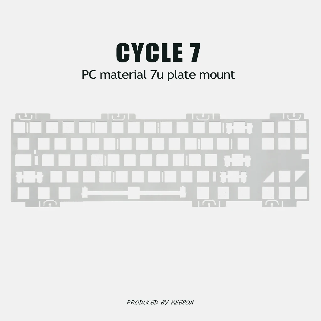 Imagem -06 - Keebox-tkd Cycle7 Pcb Placa de Teclado Mecânico pc pp Pom Fr4 Alu Posicionamento de Fibra de Carbono