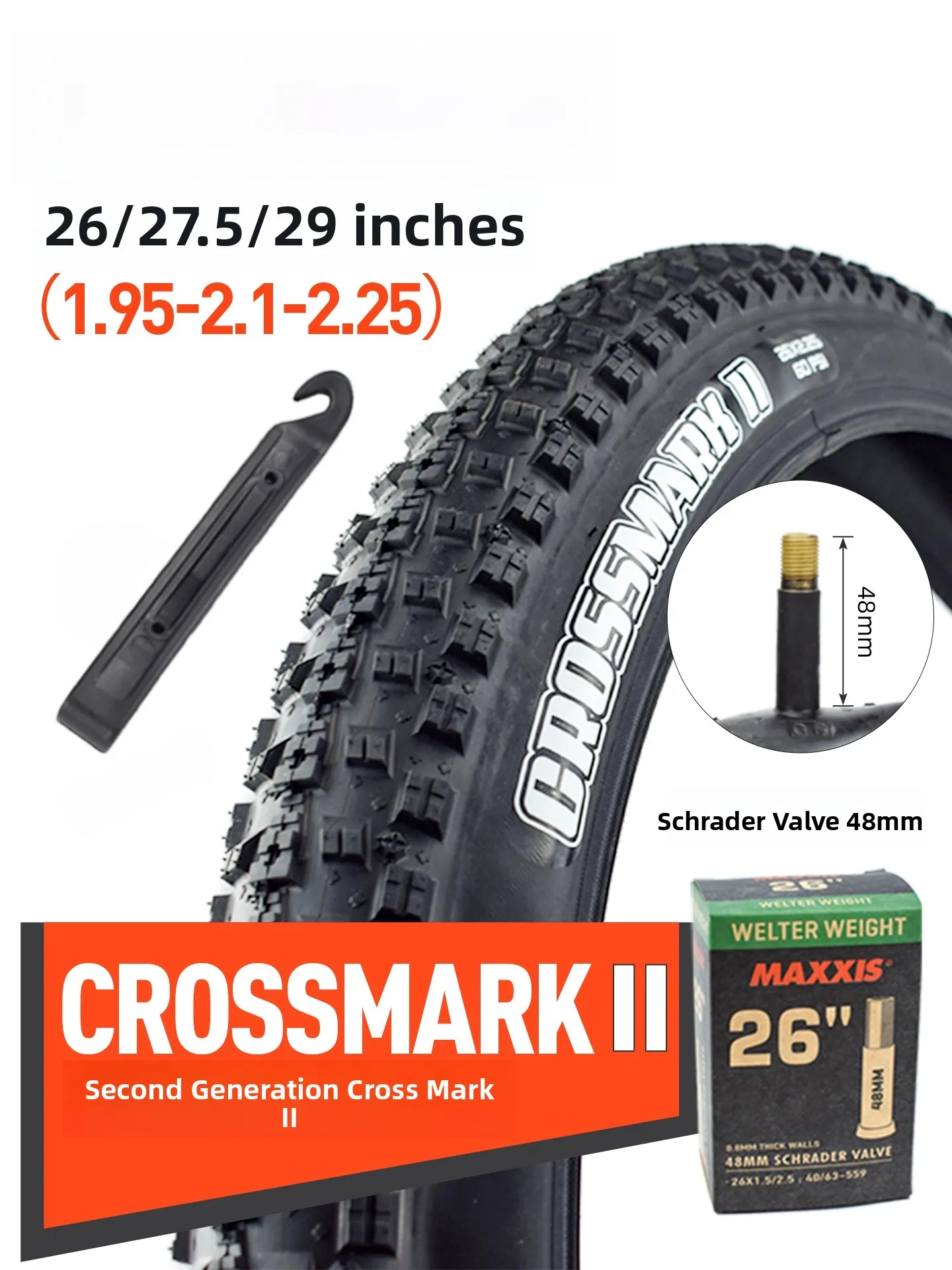 

Maxxis Mountain Bike Off-Road Cross Mark Tire 26x2.75 27.5x2.9x95 Cross Mark M Tires Bicycle Equipment Accories