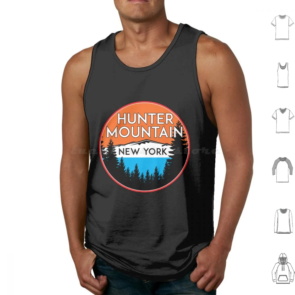 Skiing Hunter Mountain New York Ski Snowboard Skier 2 Tank Tops Print Cotton Skiing Skier Ski Snow Snowboard Skiing Lover