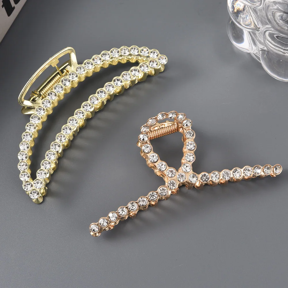 2022 Multiple Styles Fashion Alloy Geometric Large Exquisite Versatile Hairpin Barrettes for Women Girl Accessories Headwear