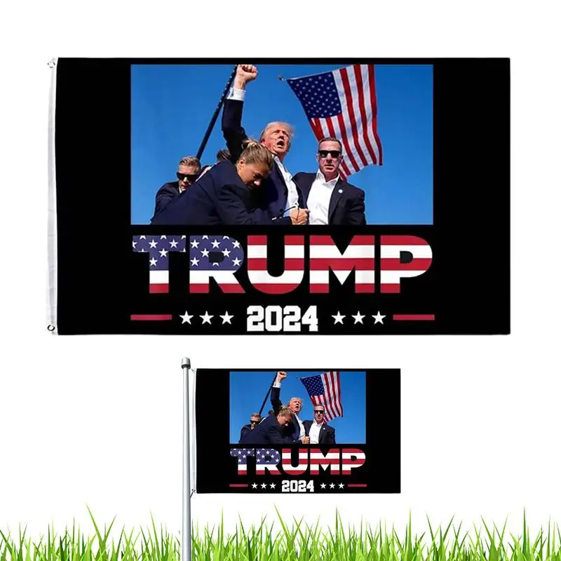 2024 Fight Trump Flag US presidential election Fight Fight Fight Flag For Doanld Supporters Indoor Outdoor Garden Decoration