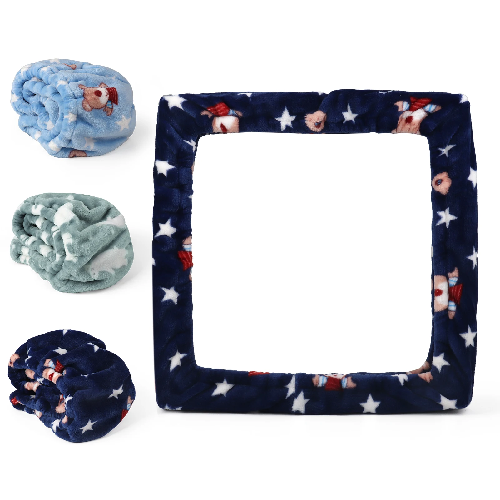 

25x25cm Gripper Strip Tufting Frame with Fleece Cover - Punch Needle Embroidery Frame Kit with Needles & Fabric Holder