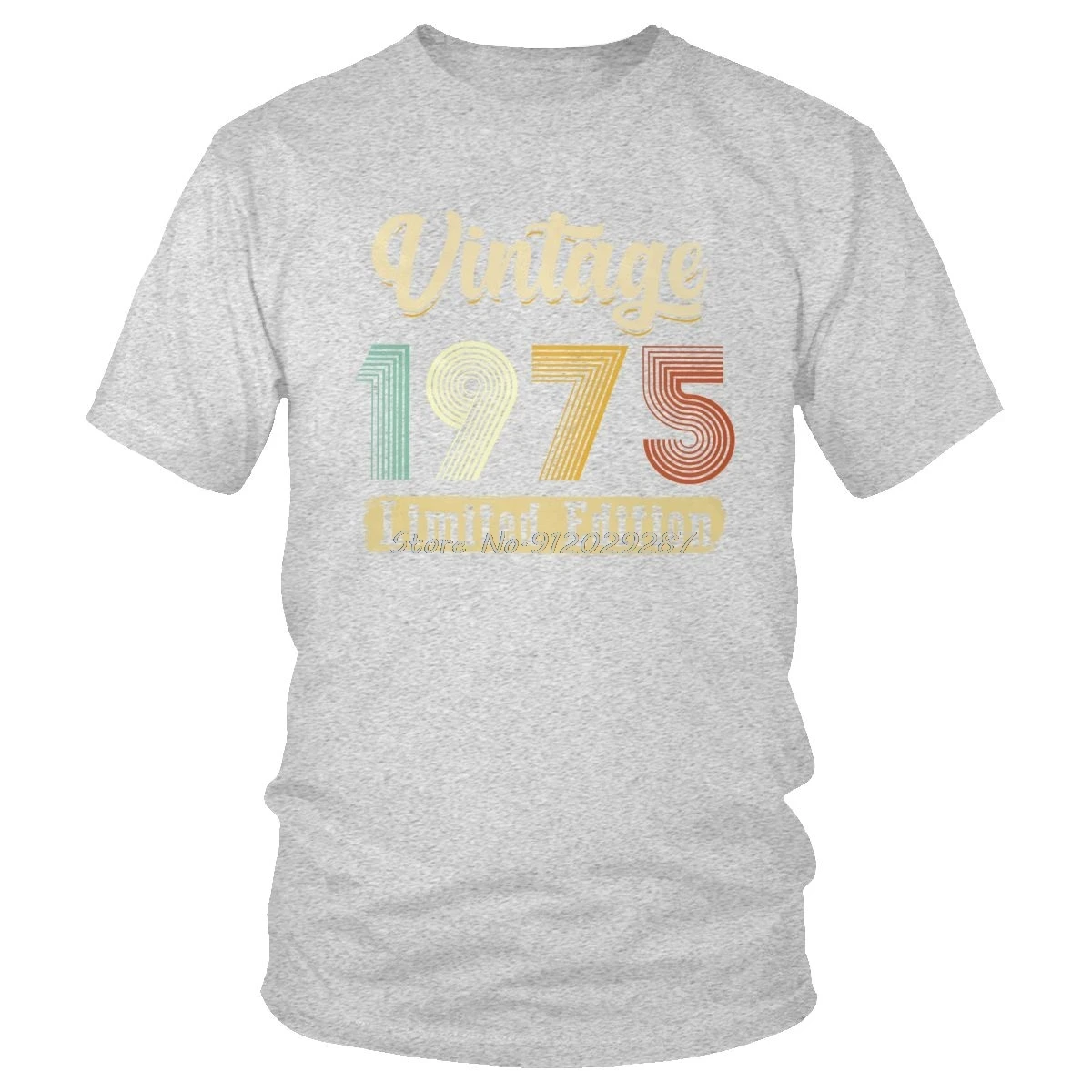 Classic Vintage 1975 Tshirt Men Short Sleeve Birthday Gift T Shirt Casual T-shirt Soft Cotton Slim Fit Tee Tops Clothing