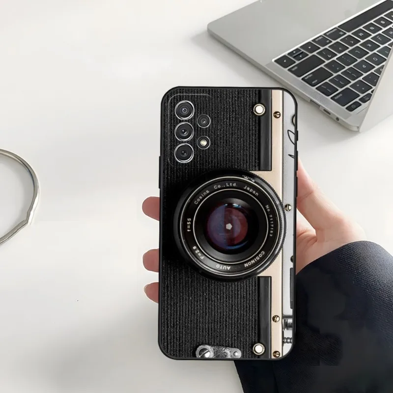 Classic Vintage Camera Phone Case For Samsung A54 24 A52 A70 A72 A73 A33 A22 A23 A12 A13 A81 A60 A40s A31 A32 A50 A21 S A53
