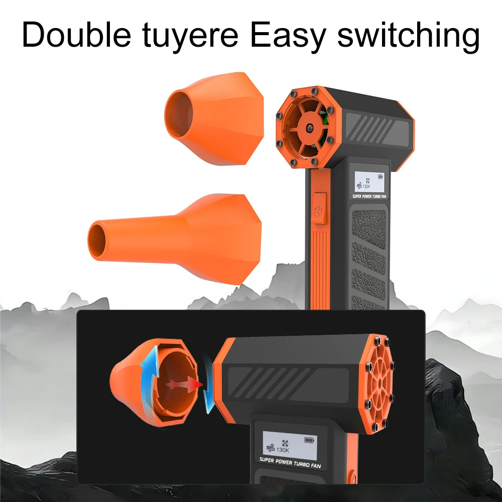 160000RPM Mini Turbo Jet Fan Rechargeable Blower with LED Display Electric Air Duster Adjustable wind speed Fan Cleaning Tools