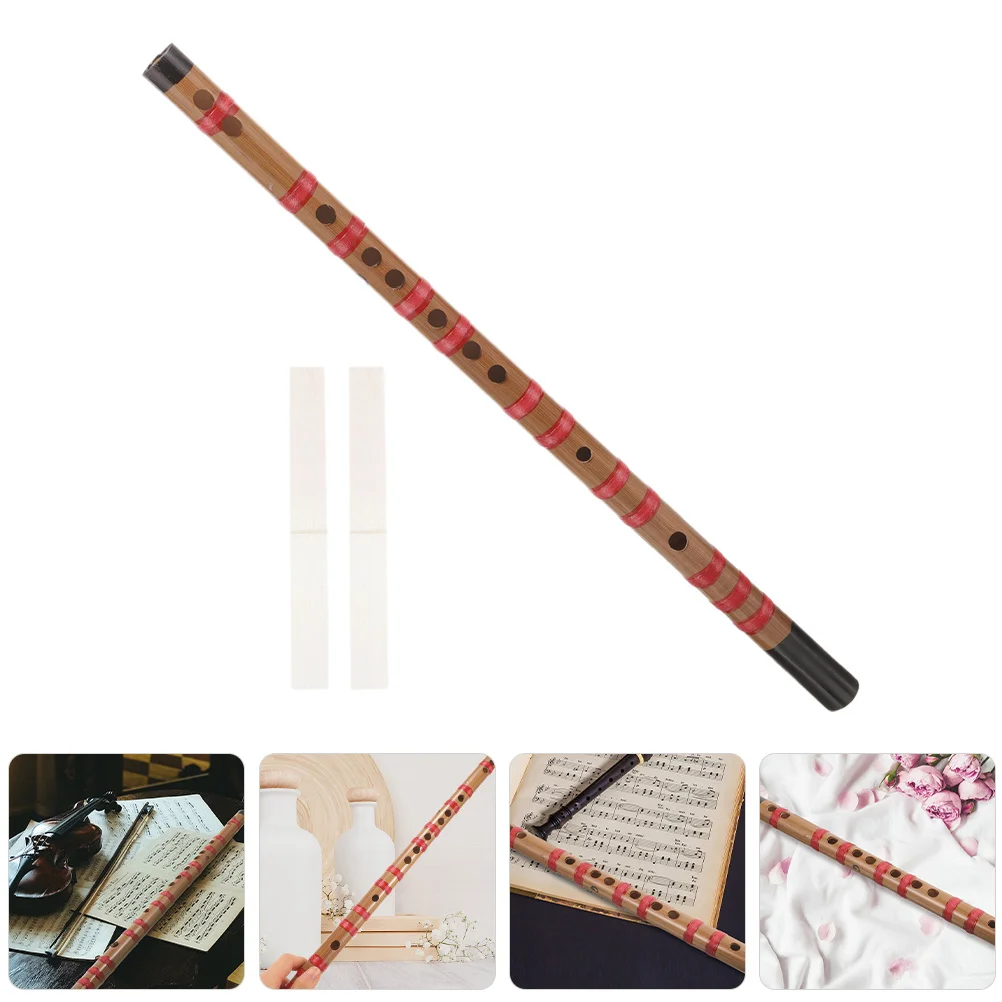 

Beginner Chinese Bamboo Flute Traditional Long Musical Instrument Easy Tuning Replaceable Flute Film Practical