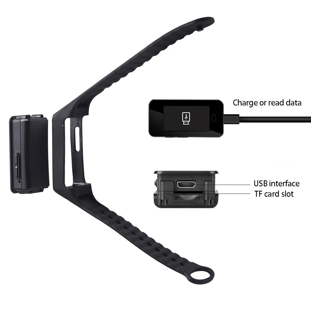 كاميرا عالية الدقة يمكن ارتداؤها، تسجيل فيديو صغير محمول، كاميرا رياضية، سوار ذكي للجسم DV مع شاشة عرض ملونة، تشغيل