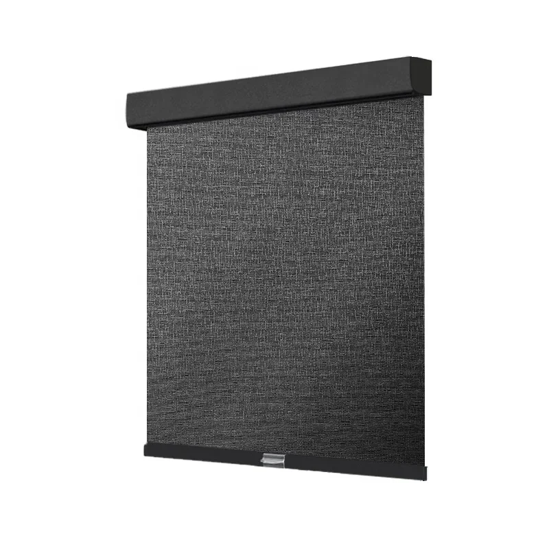 2026 Modern Dual Roller Shades Cordless Blackout Light Filtering Window Blinds Fabric Design with Day Night Functionality Black