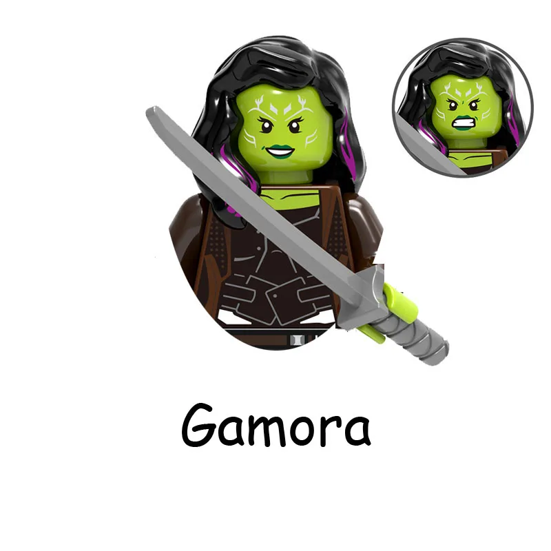 Cartoon Movie Assemble Character Nebula Mantis Drax Quill Gamora Yondu Model Figure Blocks Construction Bricks Toys For Children