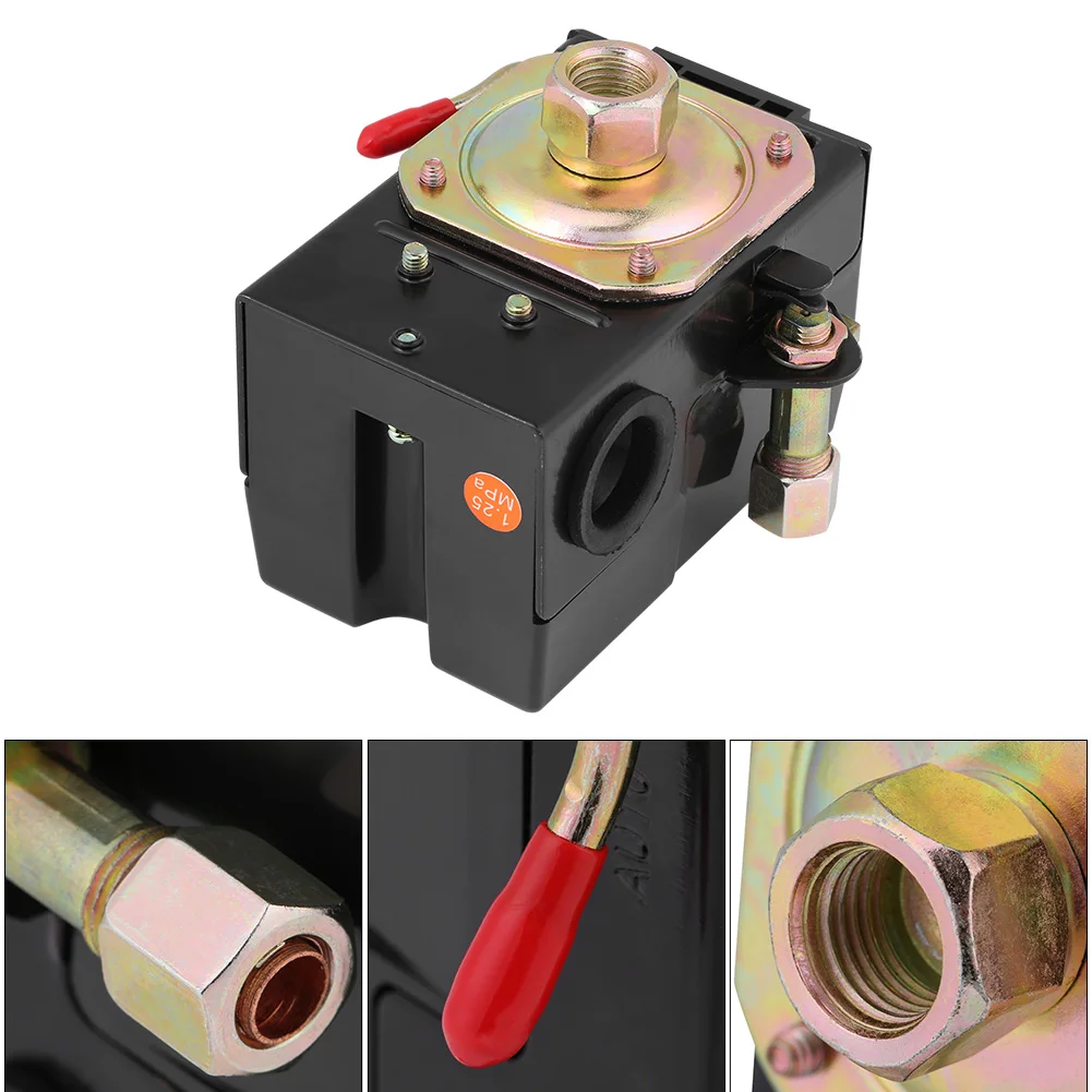 Air Compressor Pressure Switch Single Port Pressure Switch For Air Compressor 135-175PSI Heavy Duty 26Amps Pressure Switch