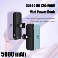 Compact and Convenient PD20w Mini Pocket Quick Charge 5000 Mah Emergency Power Bank Outdoor Emergency Charging Bank