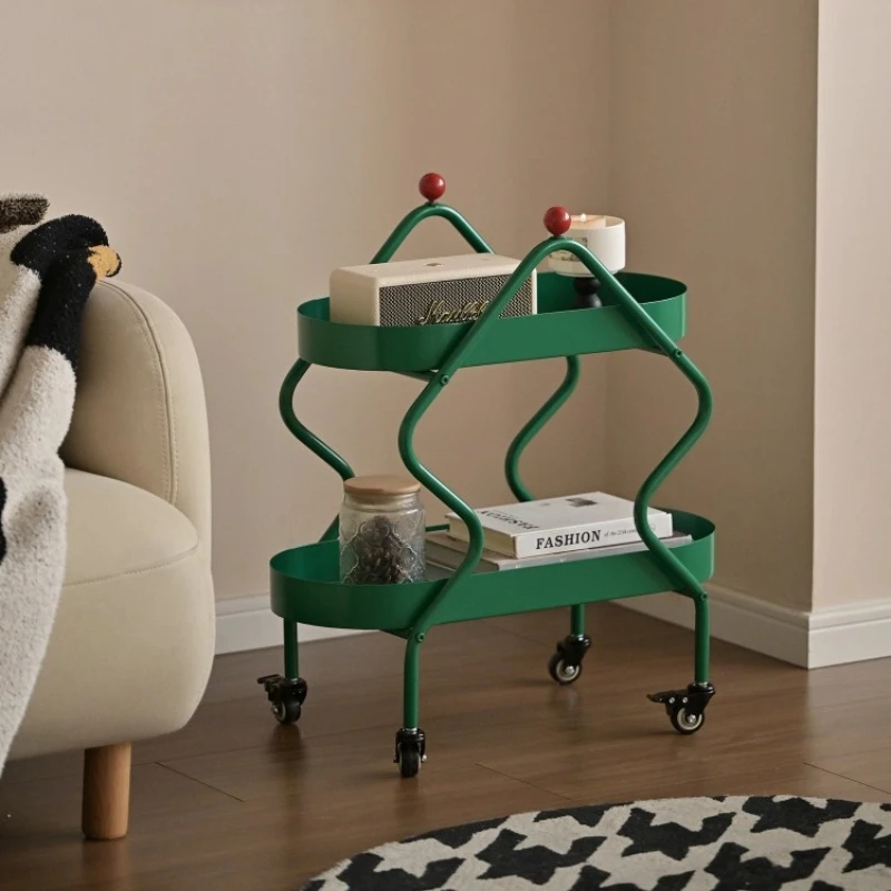 

Передвижной небольшой журнальный столик Мини-приставной столик Гостиная Художественная тележка Диван Боковая полка Балкон