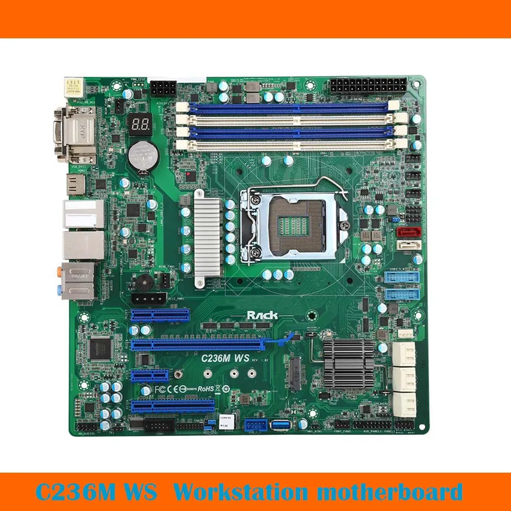 

For ASRock C236M WS Workstation Motherboard Supports E3-1200 v5/v6 LGA1151 Single CPU Fully Tested