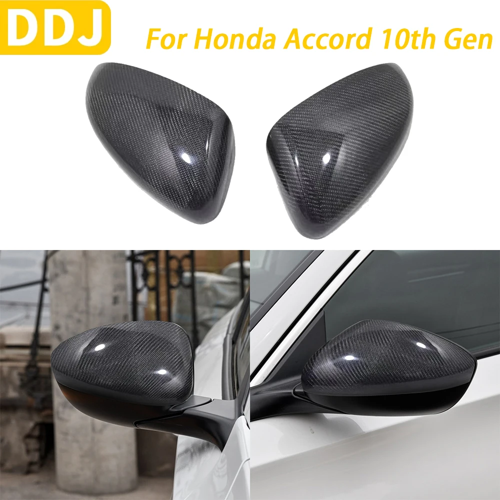 

For Honda Accord 10th Gen 2018-2022 Car Accessories Real Dry Carbon Fiber Rearview Mirror Cover Trim Decoration Modification