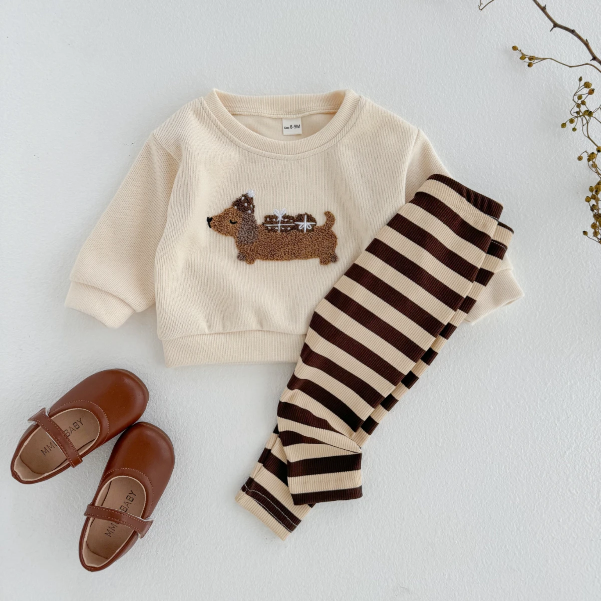 New Baby Boys Girls 2Pcs Long Sleeve Tracksuit Cartoon Puppy Top Pants Children Clothing Toddler Outfit Suit Newborn Clothes