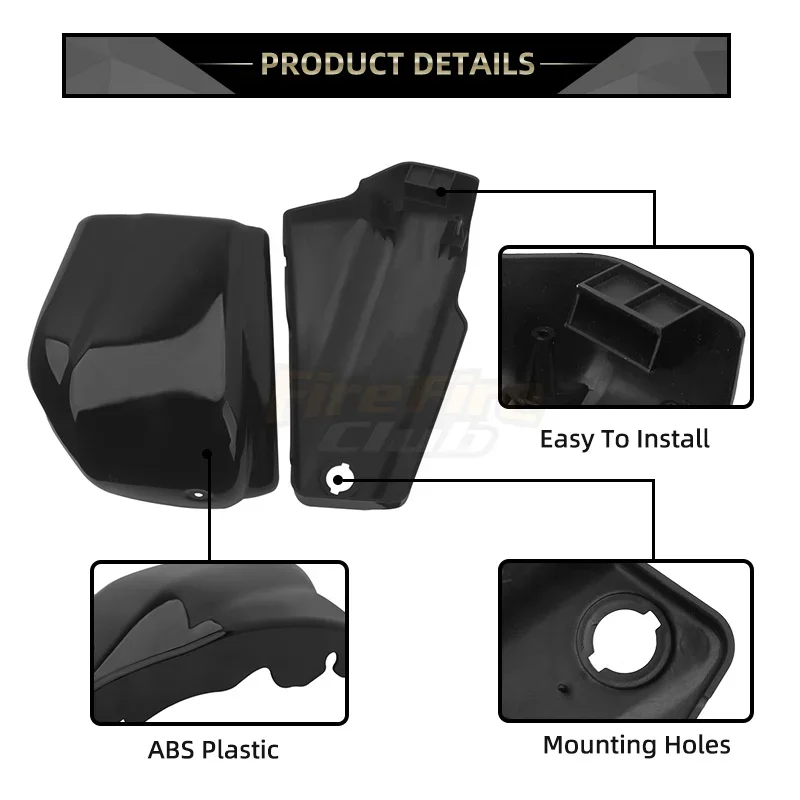 1 Pair Motorcycle Fairing Side Cover Protector Battery Cover Black For Yamaha Dragstar Vstar XVS1100 Classic Custom 1999-2011