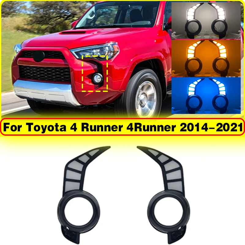 

LED DRL For Toyota 4 Runner 4Runner 2014 2015 2016 2017 2018 2019 2020 2021 Daytime Running Light Car Fog Lamp White Yellow Blue