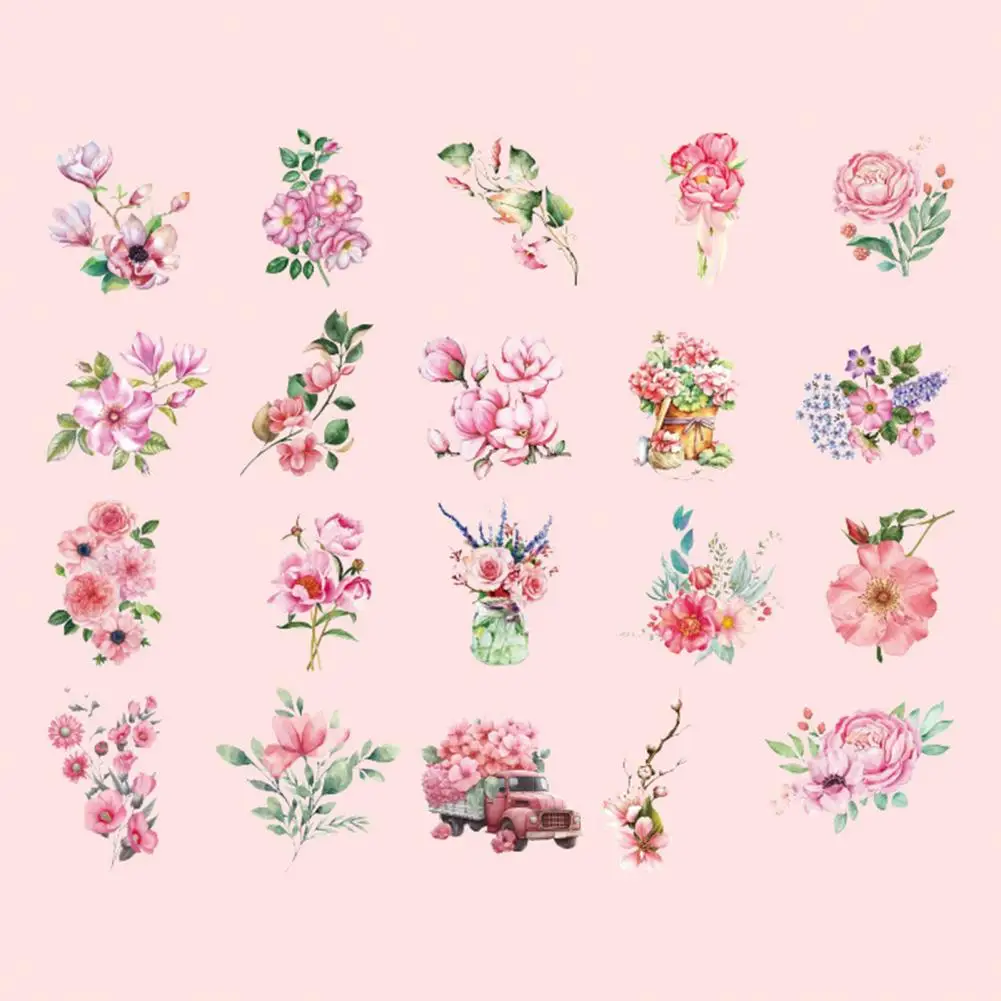 ヴィンテージの花の植物のスクラップブッキング,カードの装飾,DIY工芸品,アルバム,ノートブック,絶妙なケース,40個