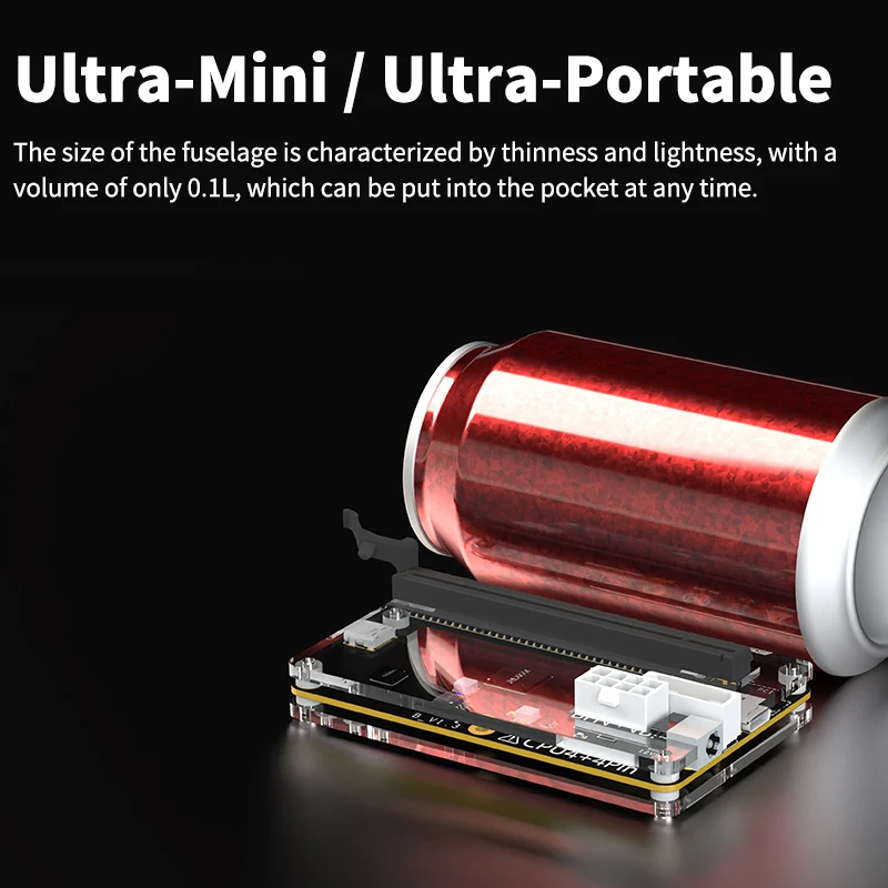 Dok GPU Eksternal Thunderbolt-Kompatibel 3 4 Ke Kartu Grafis PCIe Mendukung RX4090 RX6900 untuk Laptop Notebook Mini PC