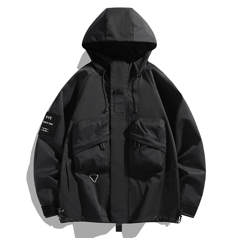 New Jacket Men's Japanese Style Outdoor Sports Multi-Pocket Waterproof Windbreaker Men 2025 Autumn Casual Camouflage Hooded Coat