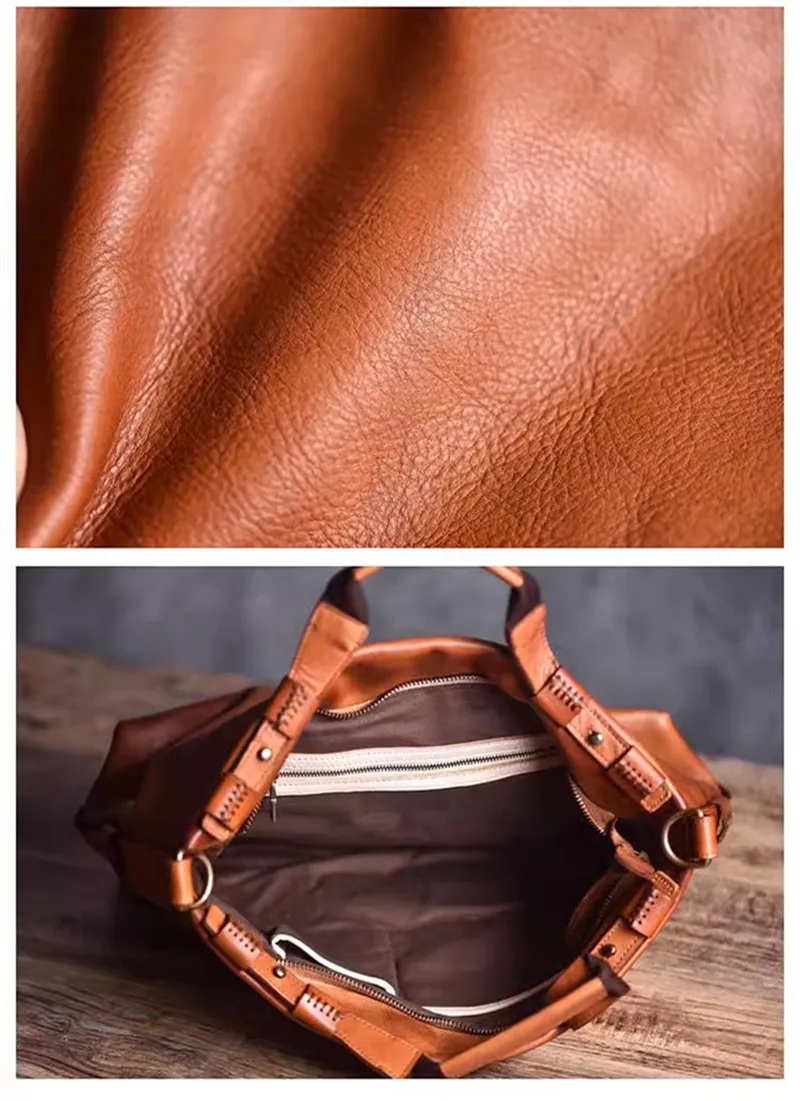 PNDME Designer Vintage Echtleder Aktentasche für Damen und Herren, Organizer, Luxus Rindsleder Arbeitstasche, Laptop-Messenger-Tasche, Handtasche – Detail 12