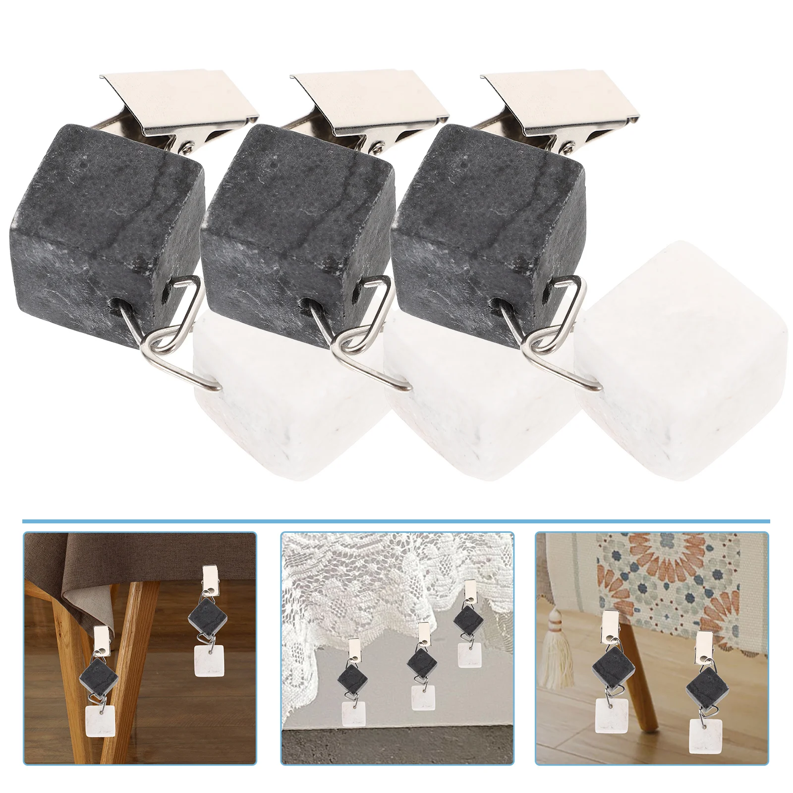 

3Pcs Tablecloth Weights Marble Pendant Stabilizer for Home Parties Picnics Restaurant Weddings Buffets Tablecloth Weights