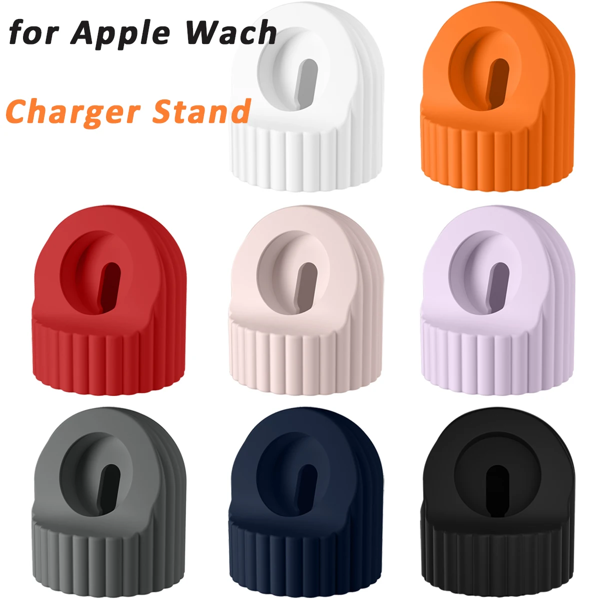 Silicone Watch Charger Stand For Apple Watch Ultra3 11 10 9 8 7 6 SE 5 4 3 2 Charging Station Dock Holder 49mm 45 44 42mm 41 40