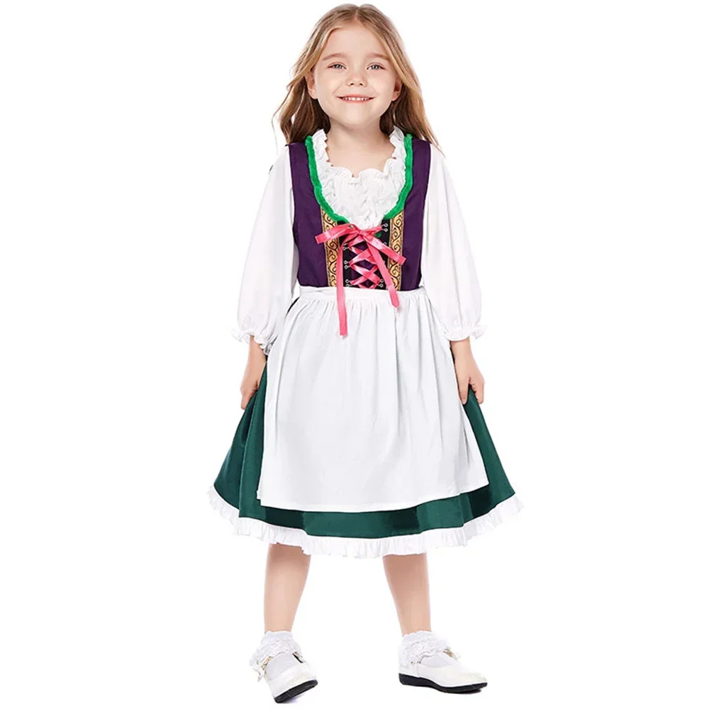 Classic Kids Oktoberfest Costumes German Oktoberfest Dress Girls Bavarian Festival Party Beer Girl Carnival Cospaly Dirndl Dress