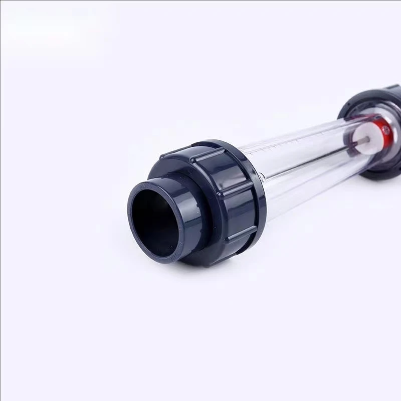 Plastic Piping Liquid Float Flowmeter Water Flow Meter Rotameter UPVC Pipeline Flowmeter 1Pcs