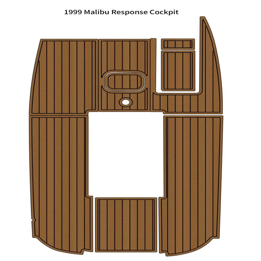 

1999 Malibu Response Cockpit Pad Boat EVA Foam Faux Teak Deck Floor Mat Flooring