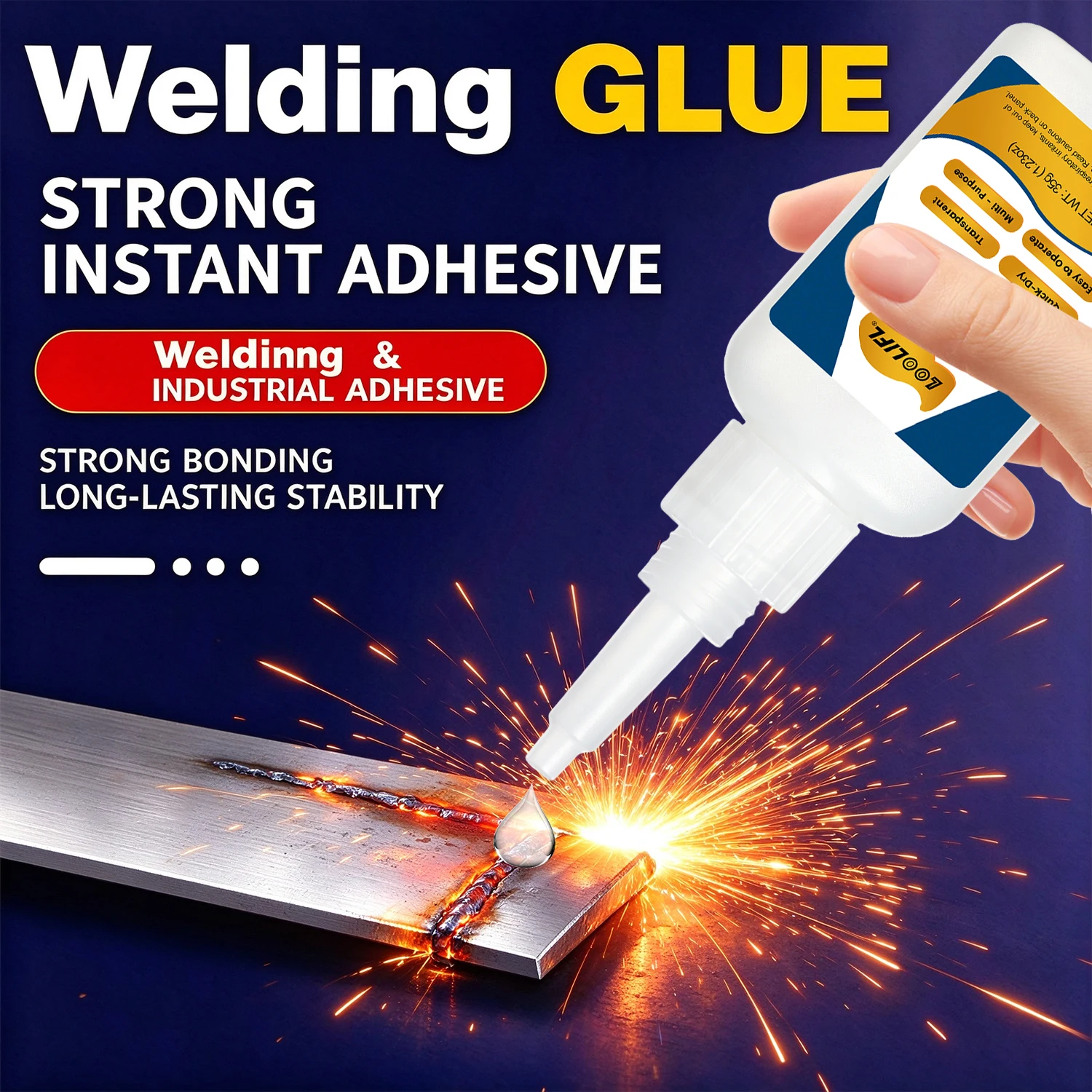 1/2/3/5Pcs 35G Extra Strong Super Oily Glue High-Strength Bonding Universal Welding Glue Fast Curing For Metal Plastic Wood DIY