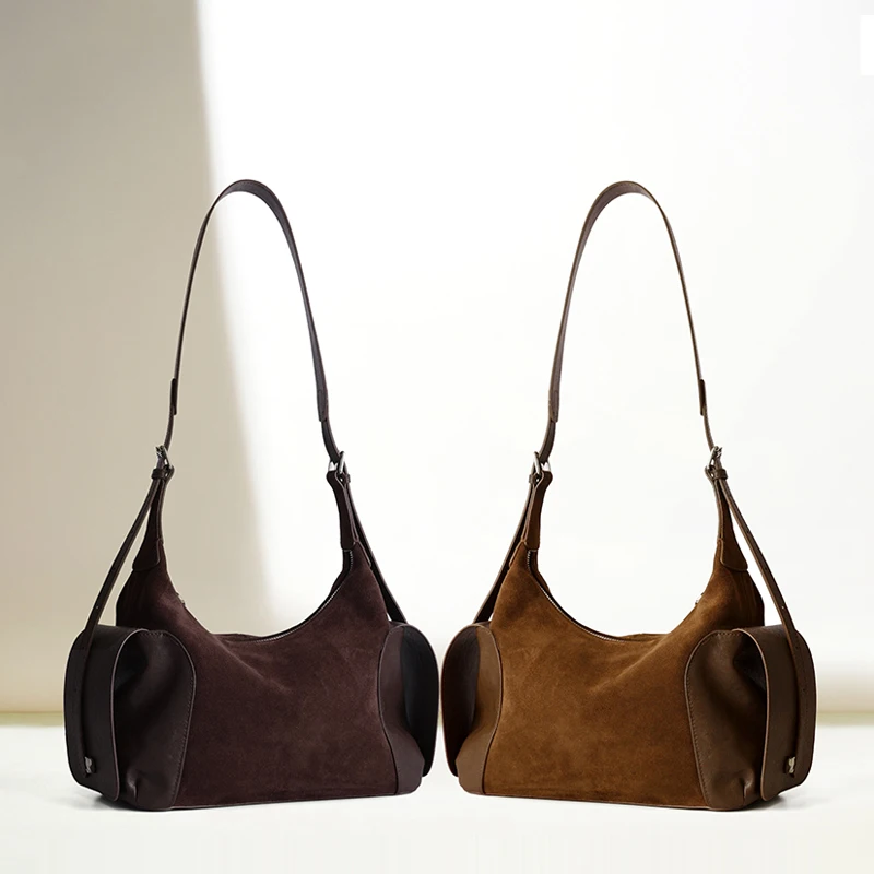 

2025 New Matte Cowhide Leather Tote Bag for Women Large 28cm Work Bag 3-Way Shoulder Handheld Crossbody Bag for Daily Office Use